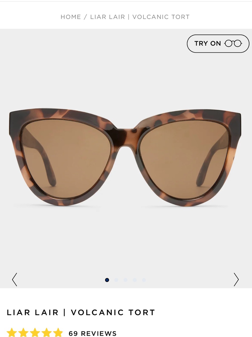Le Specs Liar Liar  Volcanic Tort Cat-Eye Sunglasses - Brown Tortoise